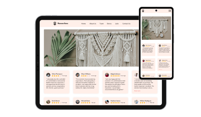 Etsy Reviews - Perfectly Responsive Weebly Etsy reviews app 