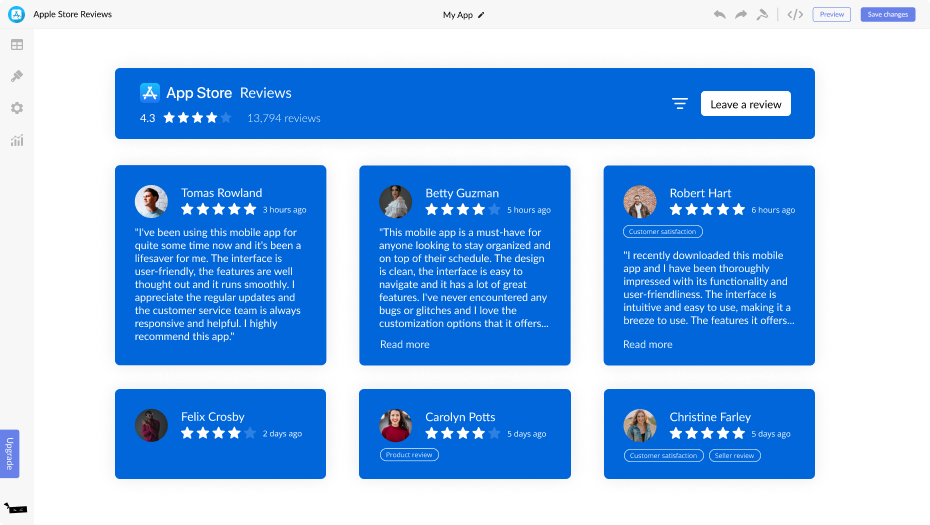 App Store Reviews for Elementor