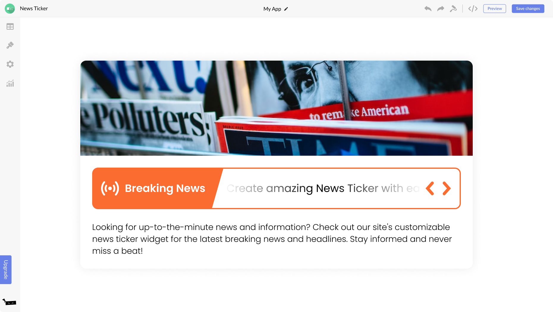 News Ticker for Unbounce