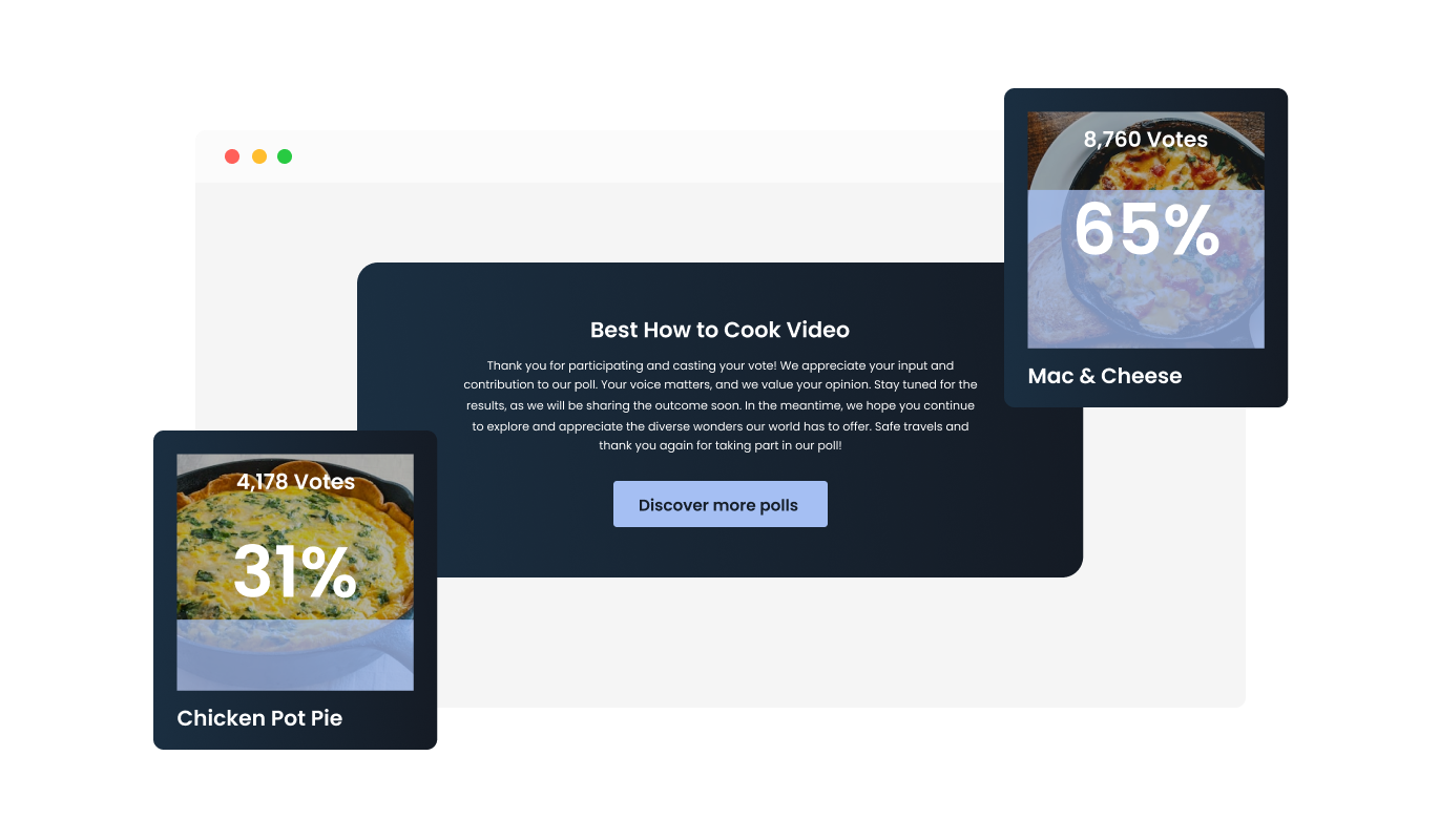 Video Poll - BigCommerce Video poll After-Submission Screen