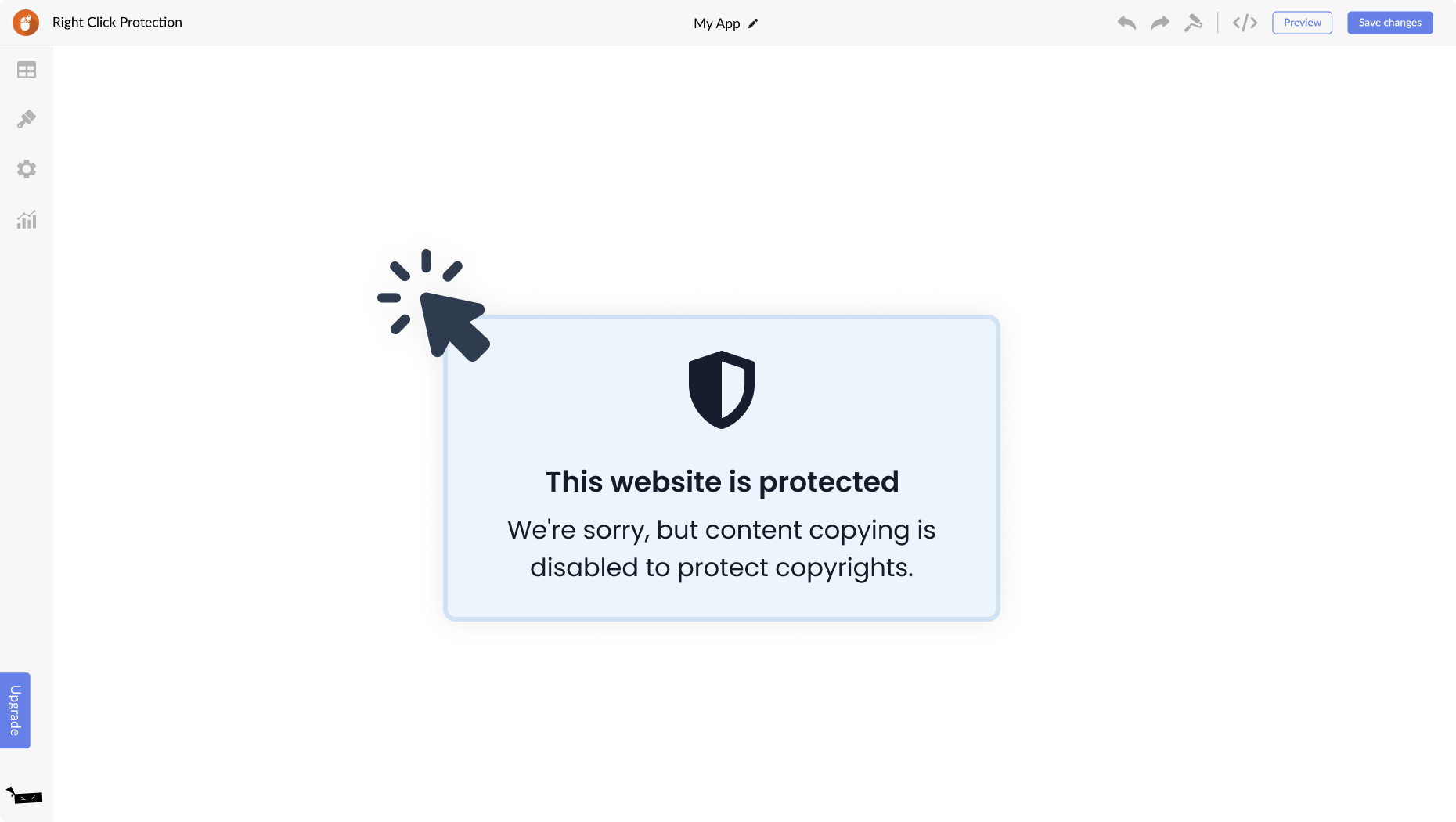 Right Click Protection for Unbounce