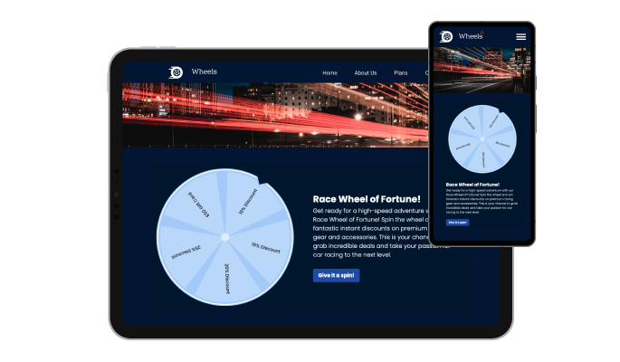 Spinning Wheel - Magento Spinning wheel Optimized for All Devices