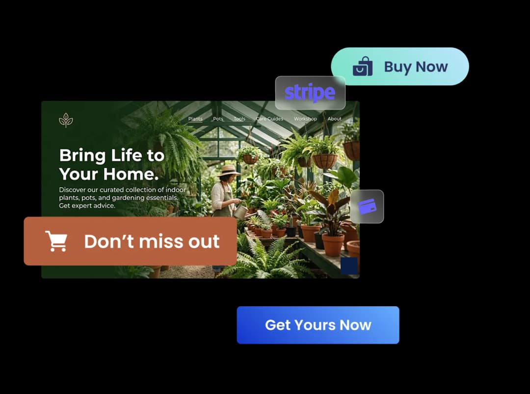 Stripe Button widget preview