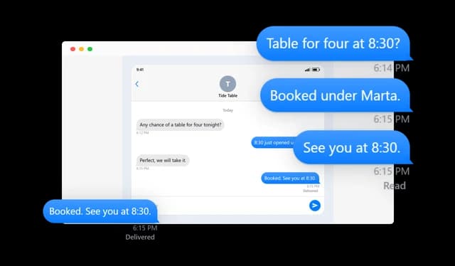 iMessage Conversation - Send Times and Read Receipts