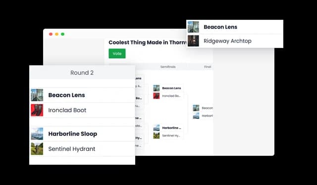 Coolest Thing Made In Contest Builder - Automatic Winner Advancement and Round Management