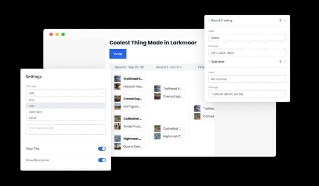 Coolest Thing Made In Contest Builder - Voting Schedules, Limits, and Validation