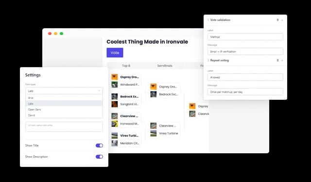 Coolest Thing Made In Contest Builder - Flexible Voting Results and Winner Display