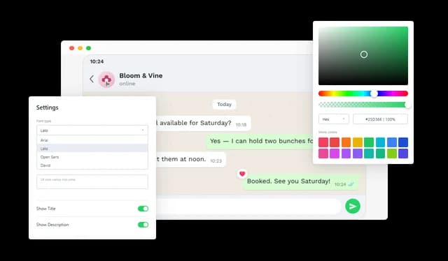 WhatsApp Conversation - Advanced Styling