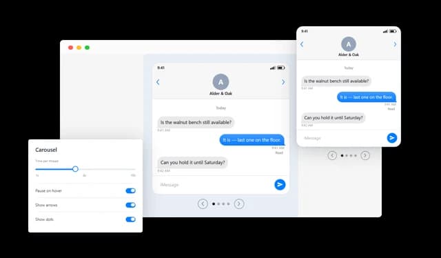 iMessage Conversation - Pacing for Multi-Thread Carousels