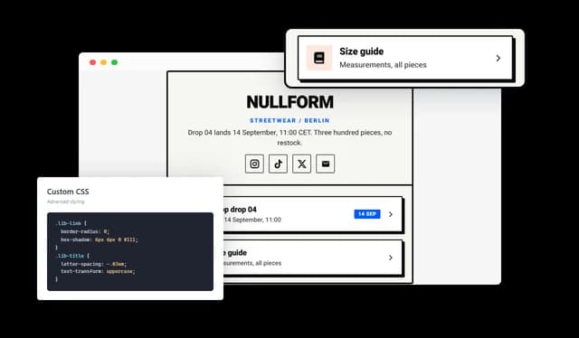 Link In Bio - Custom CSS