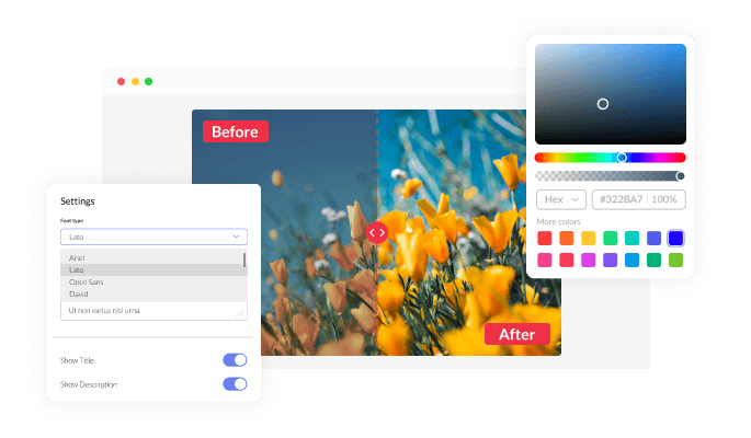 Before & After Slider - Completely customizable plugin design