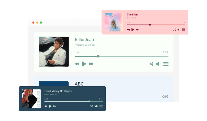 Audio Player - A selection of colorful skins for your Tumblr website