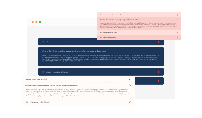 FAQ - Sorting the SiteJet FAQ by categories