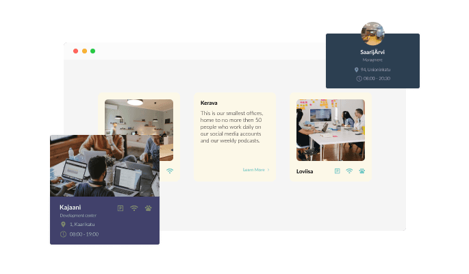 Company Branch Flip Cards - Multiple Layouts