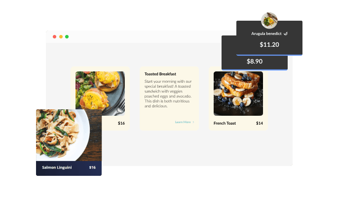 Restaurant Menu Flip Cards - Multiple Layouts