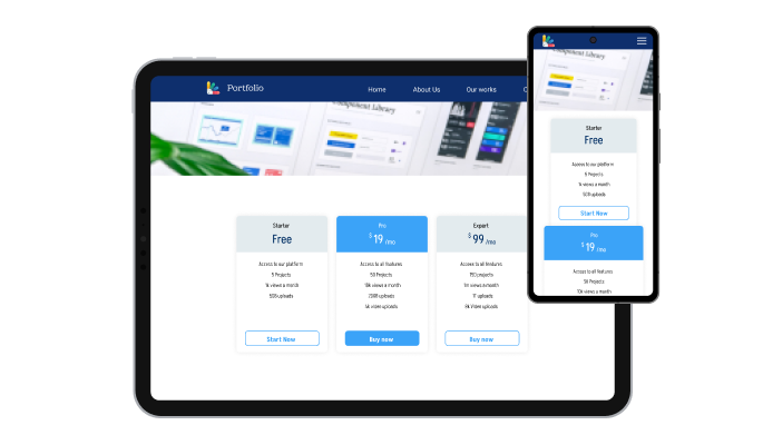 Pricing Tables - Perfectly Responsive Design for your MyCashflow store