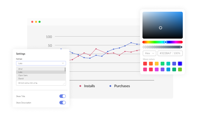 Charts & Graphs - Completely Modifiable Charts for UXfolio