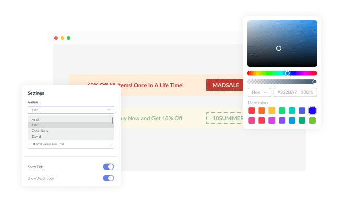 Coupon Bar - Fully Customizable