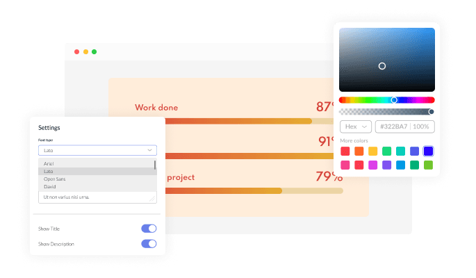 Progress Bars - Fully Customizable widget