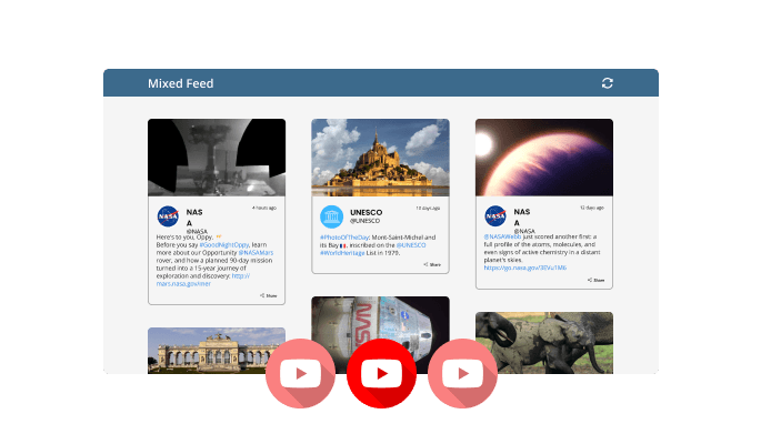 YouTube Feed - Choose from two types of YouTube feed