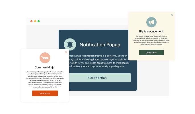 Notification Popup - Colorful skins to choose from for your Magento store