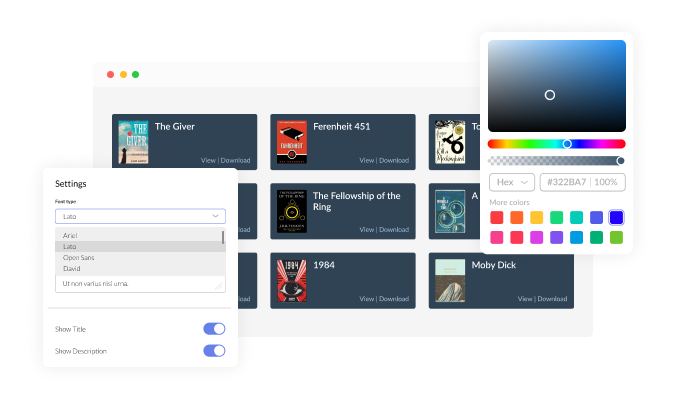 PDF Viewer  - The widget design is fully customizable