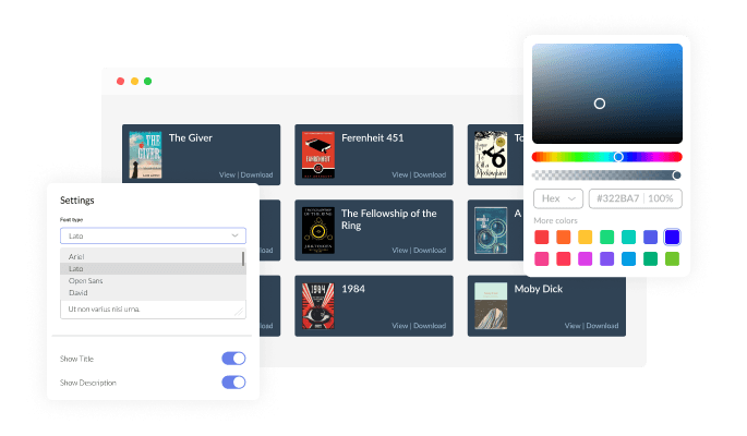 PDF Viewer  - The widget design is fully customizable