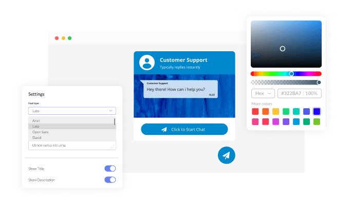 Telegram Chat - Easily customizable app