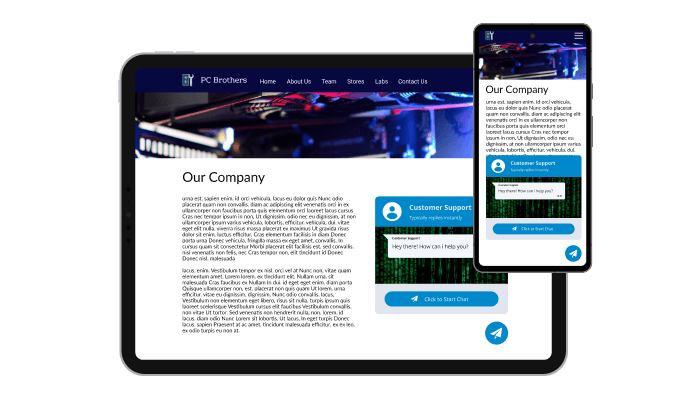Telegram Chat - Responsive Design for your Wix website