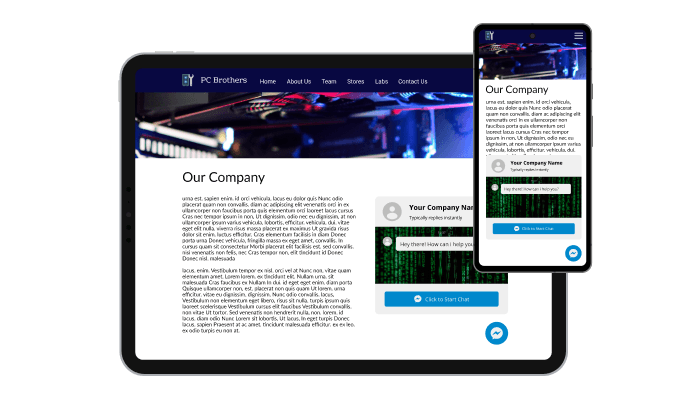Messenger Chat - Responsive Design for your Carrd website