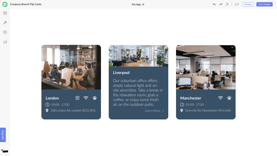 Company Branch Flip Cards for Jumpseller