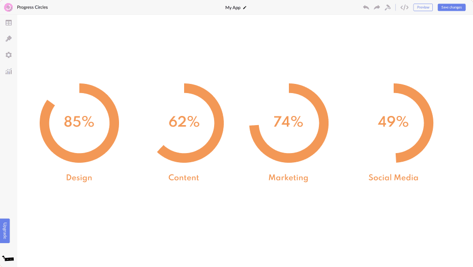 Progress Circles for Appy Pie