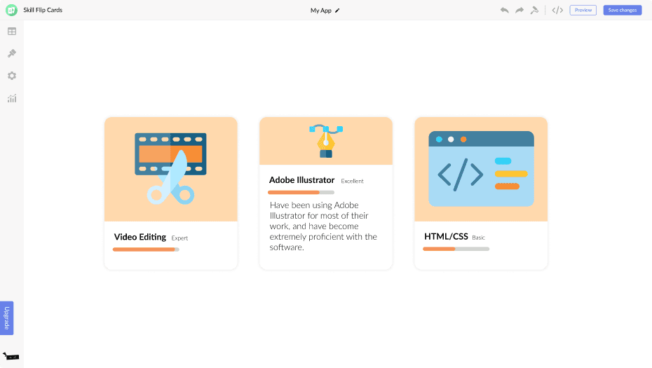 Skill Flip Cards for Microsoft Power Pages