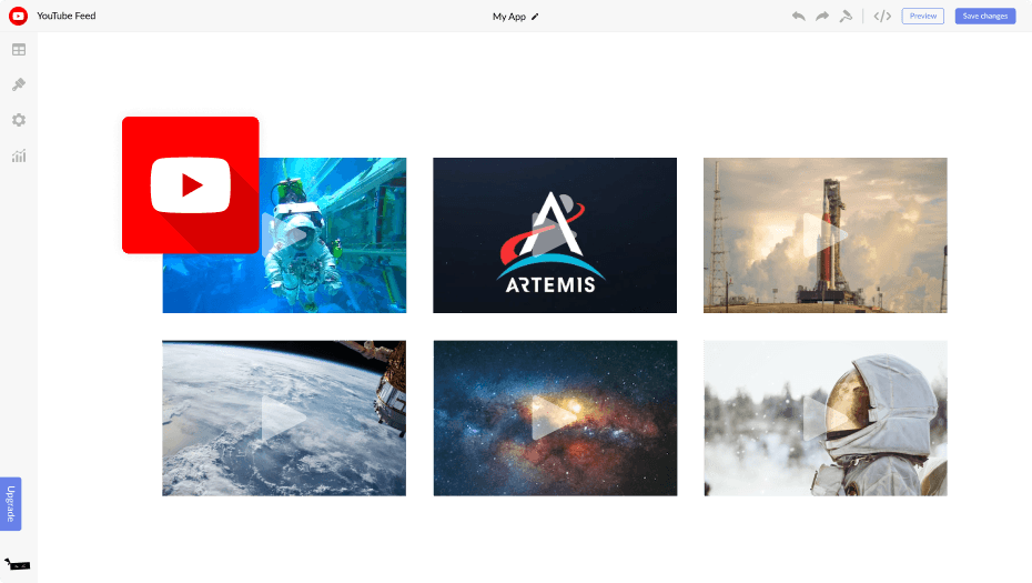 YouTube Feed for Portfoliobox