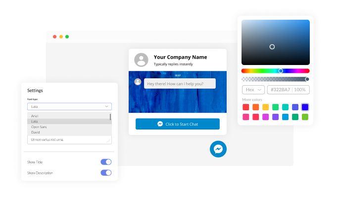 Messenger Chat - Completely customizable widget design