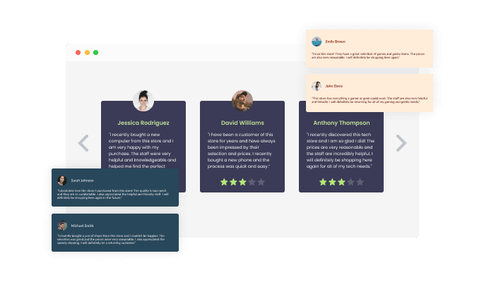 Testimonials Slider - Colorful skins selection for your Vintcer website