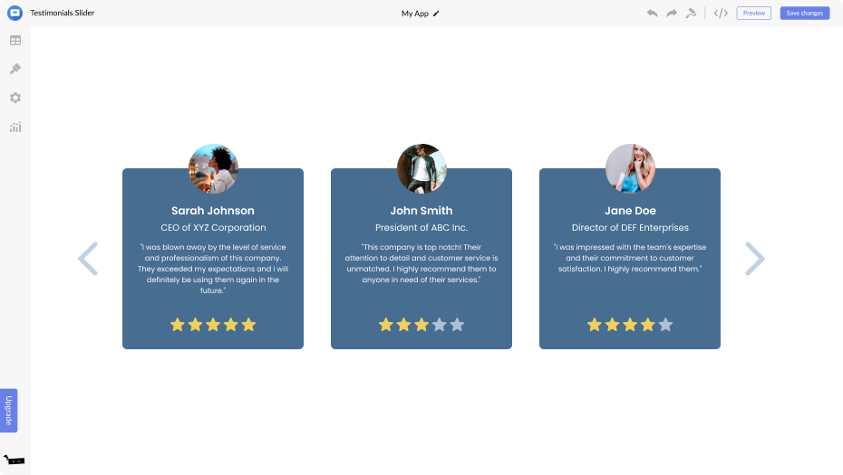 Testimonials Slider for GreatPages