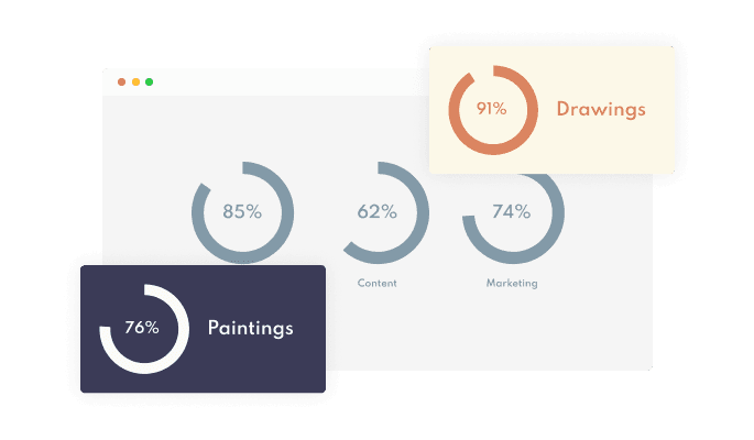 Progress Circles - Choose from multiple layouts for Appy Pie Progress circles 