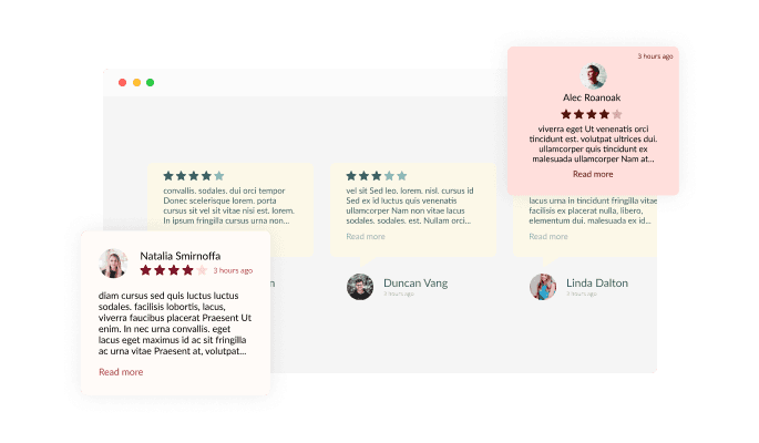 Google Reviews - Different Reviews Types on Carrd Google Reviews 