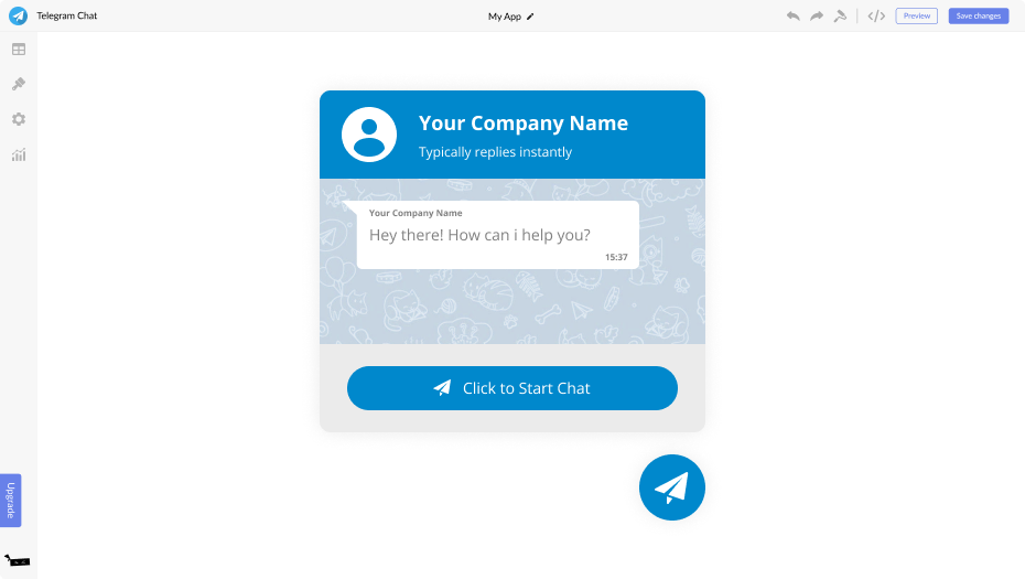 Telegram Chat for Pagevamp