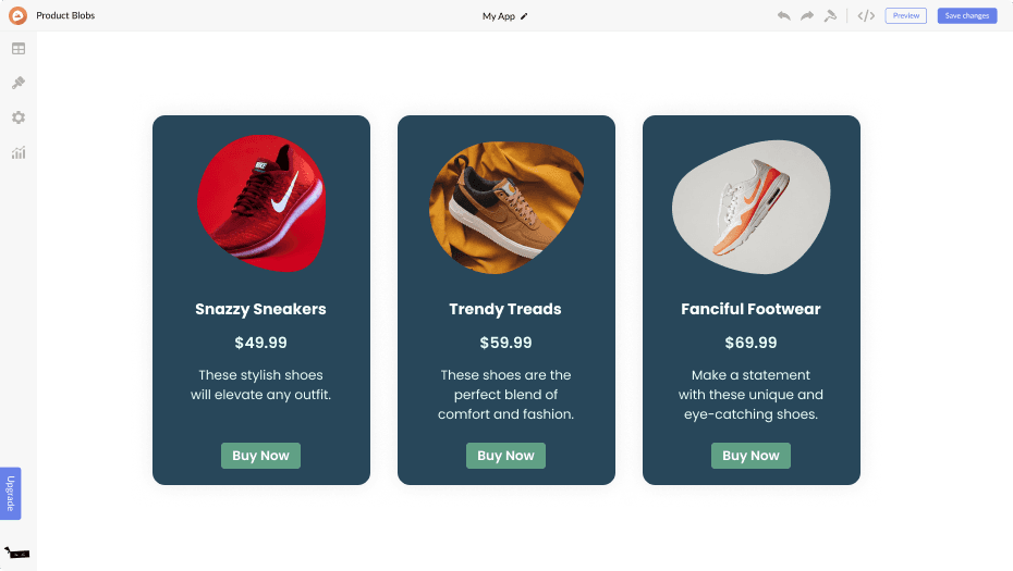Product Blobs for Jimdo