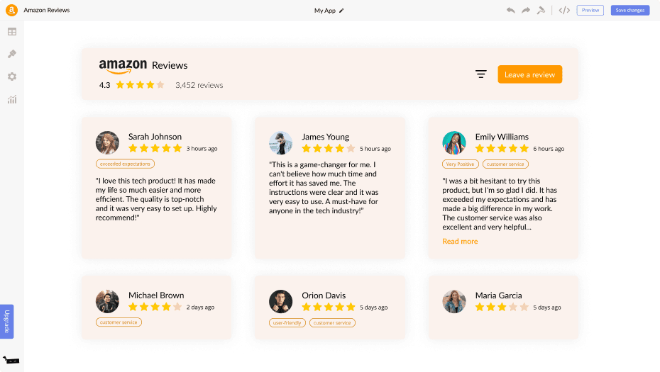 Amazon Reviews for Weebly