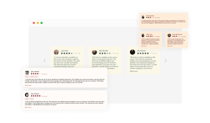 Yelp Reviews - Multiple Layouts