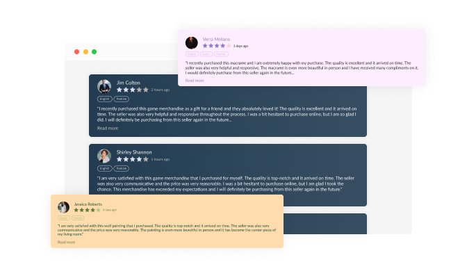 Etsy Reviews - Etsy reviews plugin for Avada Multiple Skins