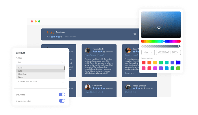 Etsy Reviews - Fully Customizable Etsy reviews for Beacons AI