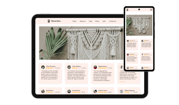 Etsy Reviews - Perfectly Responsive