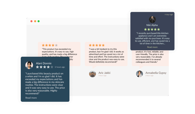 eBay Reviews - Different Review Types