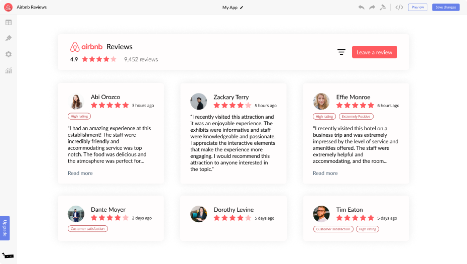 Airbnb Reviews for Commerce Vision