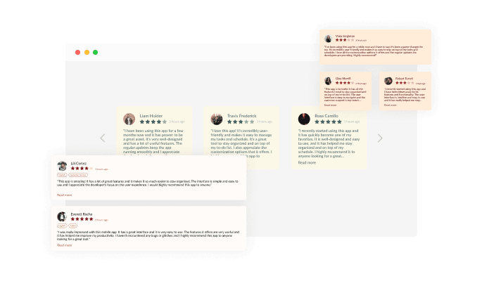 Google Play Reviews - Multiple Layouts