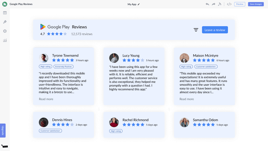 Google Play Reviews